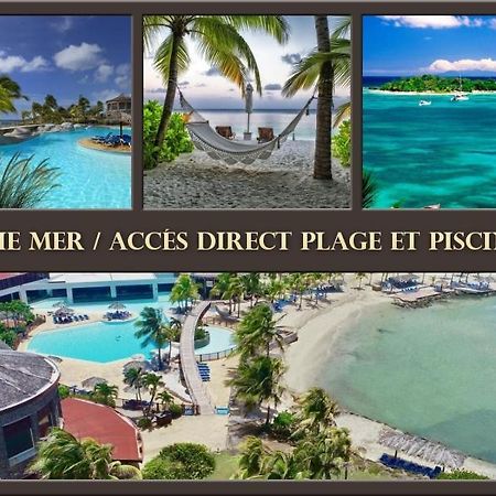 Tres Bel Appartement Avec Vue Mer, Acces Direct A La Plage Et Piscine Surveillee Saint-Francois  Kültér fotó
